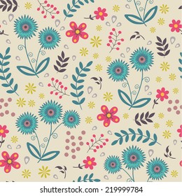 A beautiful seamless floral pattern. Vector illustration