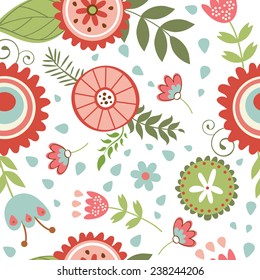 A beautiful seamless floral pattern. Vector illustration