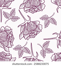 Beautiful Seamless Floral Pattern In Vector