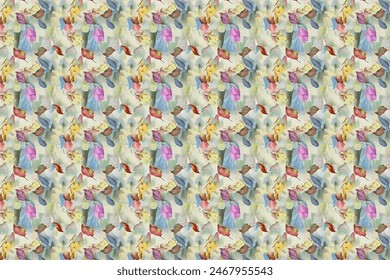 Beautiful seamless floral pattern with watercolor hand drawn gentle summer flowers. Stock illustration. Natural artwork.