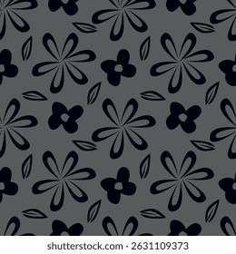 Beautiful seamless floral pattern with watercolor summer flowers. Stock illustration