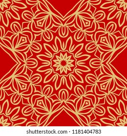 Beautiful seamless flower ornament Vector illustration. Abstract. paper for scrapbook
