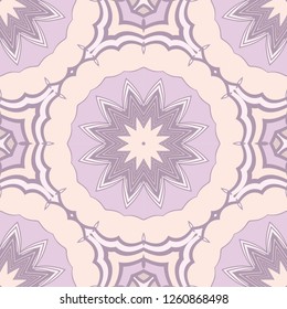Beautiful seamless flower ornament Vector illustration. Abstract