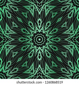 Beautiful seamless flower ornament Vector illustration. Abstract