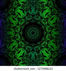 Beautiful seamless flower ornament Vector illustration. Abstract