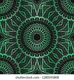 Beautiful seamless flower ornament Vector illustration. Abstract