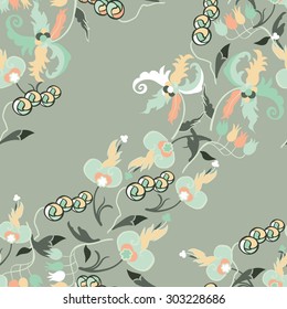 Beautiful seamless flower pattern. Abstract elegance seamless pattern with floral elements. 