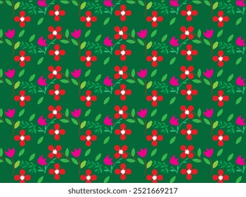 Hermoso diseño de patrón de flores sin fisuras