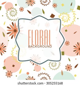 Beautiful seamless flower pattern with frame