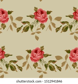 Beautiful seamless flower pattern. Fun Flowers seamless pattern.