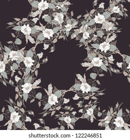 Beautiful Seamless flowers pattern romantic  floral wallpaper