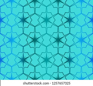Beautiful Seamless Geometric Flower Ornament Vector Illustration. Abstract. Paper For Scrapbook