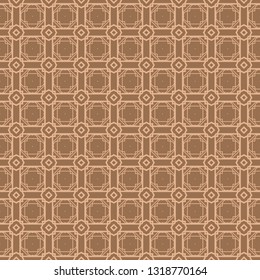 Beautiful Seamless Geometric Ornament Vector Illustration. Abstract. Paper For Scrapbook. Bright beige color.