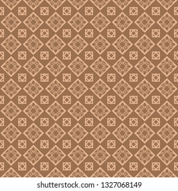 Beautiful Seamless Geometric Ornament Vector Illustration. Abstract. Paper For Scrapbook. Bright beige color.