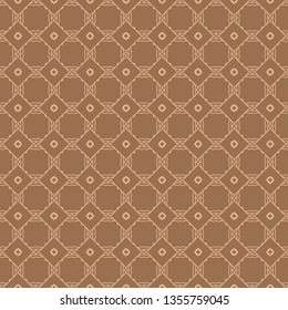 Beautiful Seamless Geometric Ornament Vector Illustration. Abstract. Paper For Scrapbook. Bright beige color.
