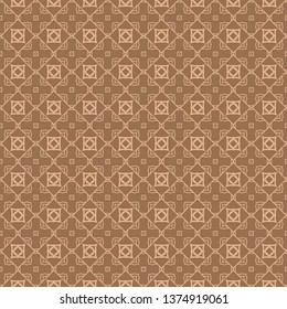 Beautiful Seamless Geometric Ornament Vector Illustration. Abstract. Paper For Scrapbook. Bright beige color.