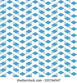 Beautiful seamless geometric pattern in delicate range of colors. Good for winter/ water design. Seamless abstract pattern in blue and white colors. Vector.