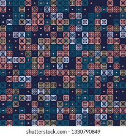 Beautiful seamless geometric pattern design illustration. Geometrical background, stylish shape, decoration texture