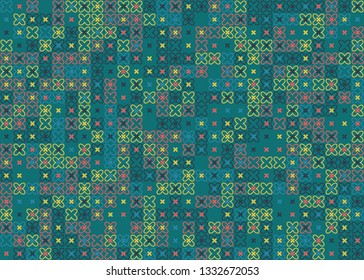 Beautiful seamless geometric pattern design illustration. Geometrical background, stylish shape, decoration texture