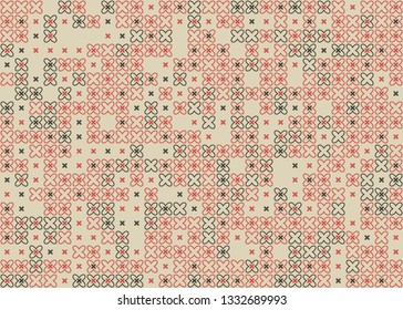 Beautiful seamless geometric pattern design illustration. Geometrical background, stylish shape, decoration texture