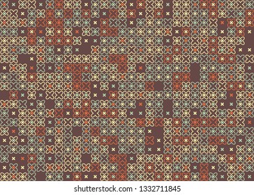 Beautiful seamless geometric pattern design illustration. Geometrical background, stylish shape, decoration texture