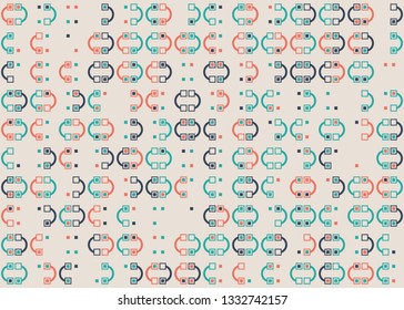 Beautiful seamless geometric pattern design illustration. Geometrical background, stylish shape, decoration texture