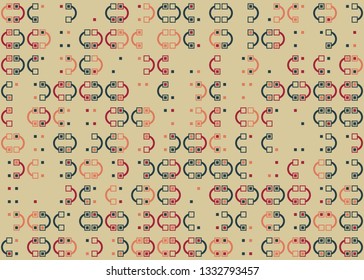 Beautiful seamless geometric pattern design illustration. Geometrical background, stylish shape, decoration texture