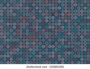 Beautiful seamless geometric pattern design illustration. Geometrical background, stylish shape, decoration texture