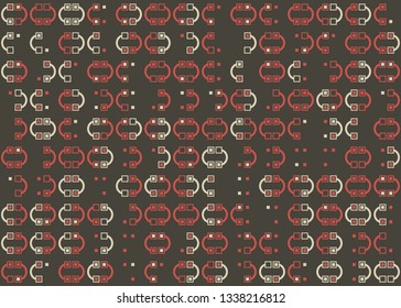 Beautiful seamless geometric pattern design illustration. Geometrical background, stylish shape, decoration texture
