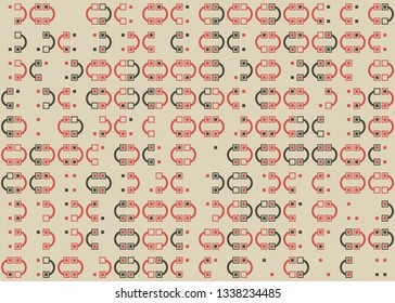 Beautiful seamless geometric pattern design illustration. Geometrical background, stylish shape, decoration texture