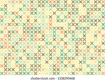 Beautiful seamless geometric pattern design illustration. Geometrical background, stylish shape, decoration texture