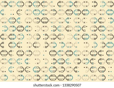 Beautiful seamless geometric pattern design illustration. Geometrical background, stylish shape, decoration texture