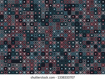 Beautiful seamless geometric pattern design illustration. Geometrical background, stylish shape, decoration texture