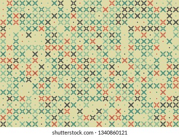 Beautiful seamless geometric pattern design illustration. Geometrical background, stylish shape, decoration texture