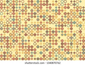 Beautiful seamless geometric pattern design illustration. Geometrical background, stylish shape, decoration texture