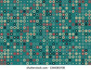 Beautiful seamless geometric pattern design illustration. Geometrical background, stylish shape, decoration texture