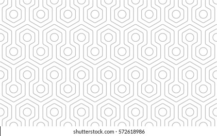 beautiful seamless geometric pattern of hexagons and circles