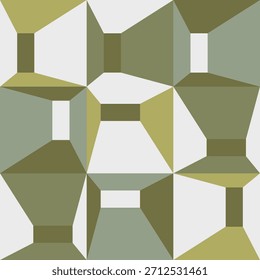 Beautiful seamless green geometry pattern for decoration