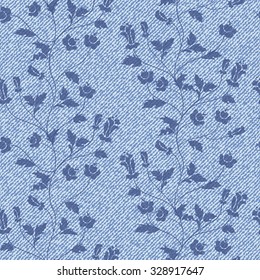 Beautiful seamless  hand drawn pattern with denim jeans background, pattern can be used for wallpaper, pattern fills,surface textures