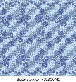 Beautiful seamless  hand drawn pattern with denim jeans background, pattern can be used for wallpaper, pattern fills,surface textures