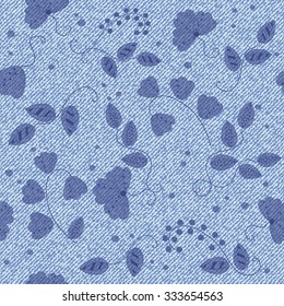 Beautiful seamless  hand drawn pattern with denim jeans background, pattern can be used for wallpaper, pattern fills,surface textures