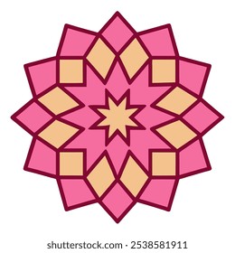 Beautiful seamless Islamic pattern with geometric shapes and arabesque design, perfect for Ramadan and Eid decorations. This elegant vector is ideal for invitations, greeting cards.