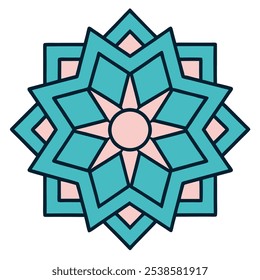 Hermoso patrón islámico sin fisuras con Formas geométricas y diseño arabesco, perfecto para decoraciones de Ramadán y Eid. Este elegante Vector es ideal para invitaciones, tarjetas de felicitación.