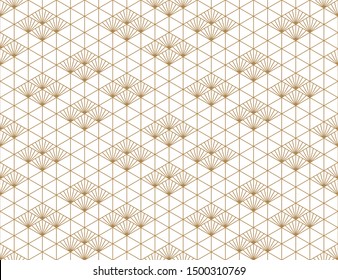 Beautiful Seamless japanese pattern kumiko for shoji screen, great design for any purposes. Japanese pattern background vector. Japanese traditional wall, shoji.Average thickness lines.