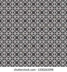 Beautiful Seamless Lace Geometric Ornament Vector Illustration. Abstract. grey color.