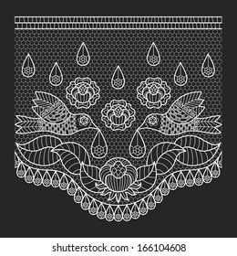 beautiful seamless lace nature pattern vector