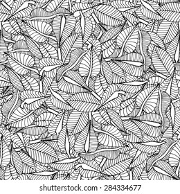 Beautiful Seamless leaf background pattern. Vector illustration