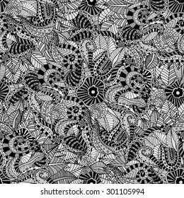 Beautiful Seamless leaf background pattern. Vector illustration