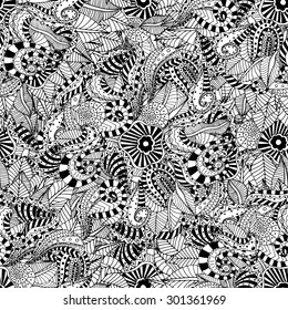 Beautiful Seamless leaf background pattern. Vector illustration