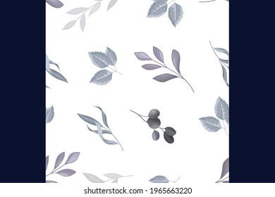 Beautiful seamless beautiful leaves pattern. Premium Vector